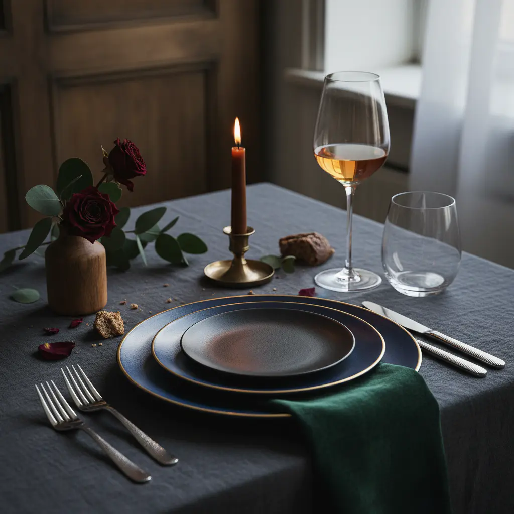 Elegant table setting detail